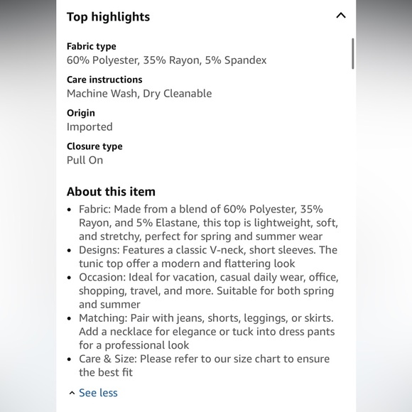 Beige Ribbed V-Neck Top - Picture 5 of 5